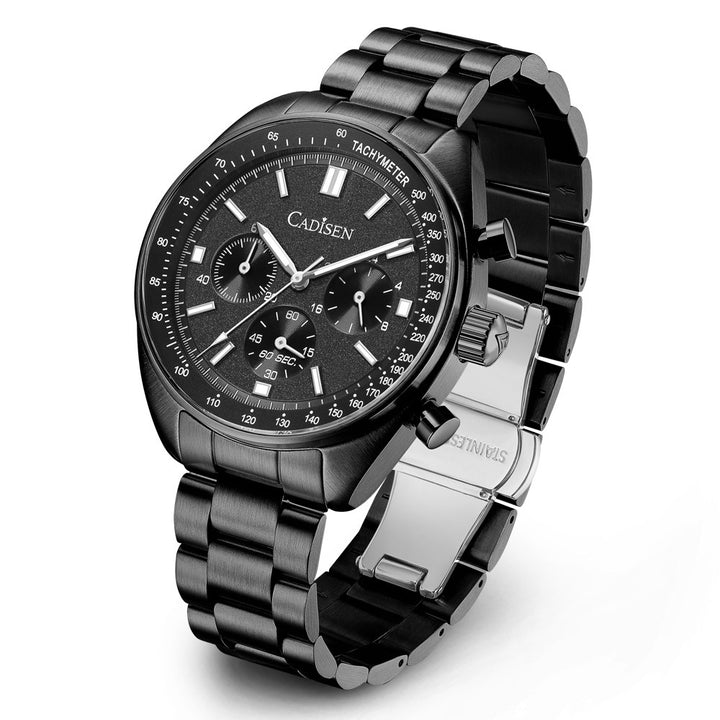 Tre-Eye Timing Multi-Function Waterproof Men's Quartz Watch