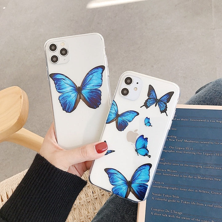 Case de téléphone applicable Silicone Butterfly Couverture de protection Creative Soft Shell