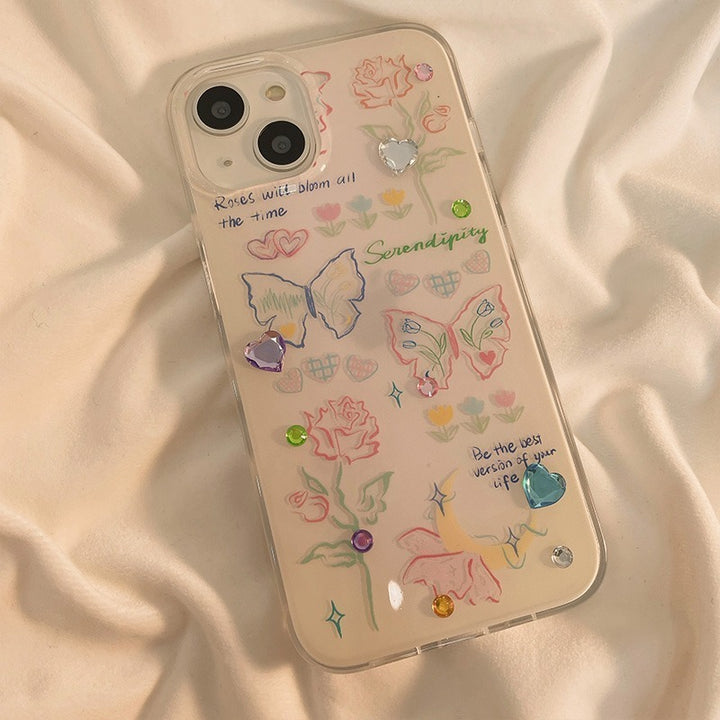 Transparent And Creative Butterfly Phone Case