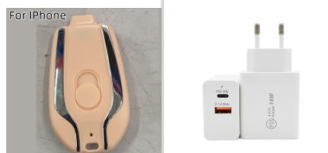 1500mAh Mini Power Not Emergency Pod Keychain Ladegerät mit Typ-C Ultra-Kompakt-Mini-Akku schneller Lade-Backup-Leistungsbank
