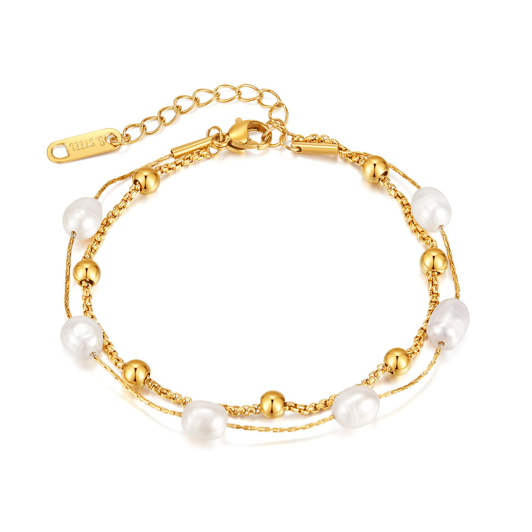 Bracelet de perles d'eau douce et naturelle pour femmes