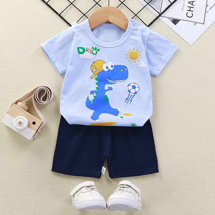 Sommer Kinder kurzärmelige Shorts Anzug T-Shirt Jungen und Mädchen Baby kleine Kinderkleidung neu