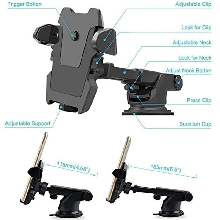 Windshield Car Phone Holder Universal in Car mobiltelefonholder Stativ Justerbar telefon Sug koppholder bilmontering Telefonstativ