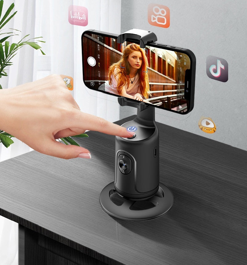 360 Otomatik Yüz İzleme Gimbal AI Akıllı Gimbal Yüz İzleme Akıllı Telefon Video Vlog Live Stabilizer Tripod için Otomatik Telefon Tutucu