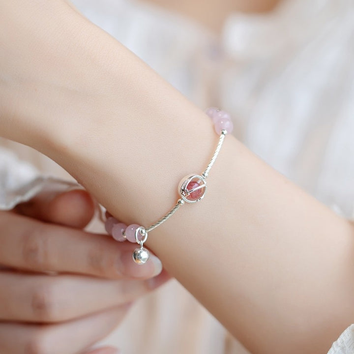 S925 Silver Handmade Xingx Bell Bracelet Girl Heart