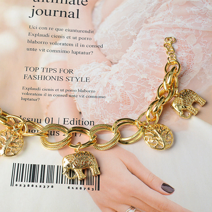 Sunshine Fashion Jewelry Gold Charm Bracelet