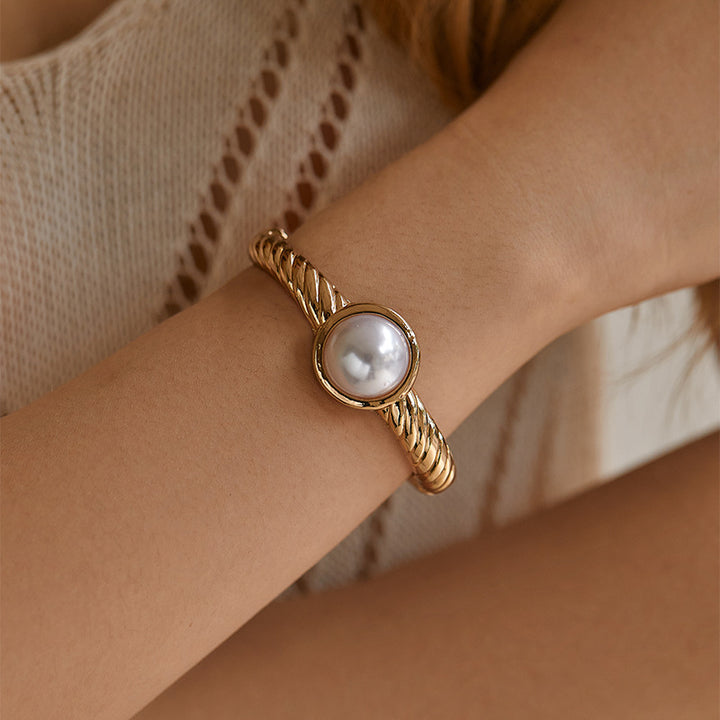 Elegante minimalistische parelreeks armband