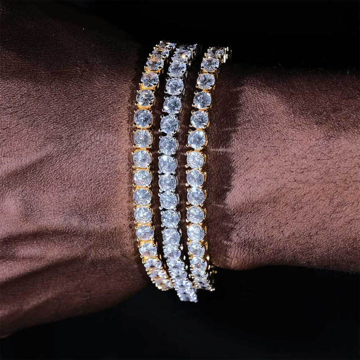 Tenniskjeden Zircon Armbånd Fashion Brand Hip Hop