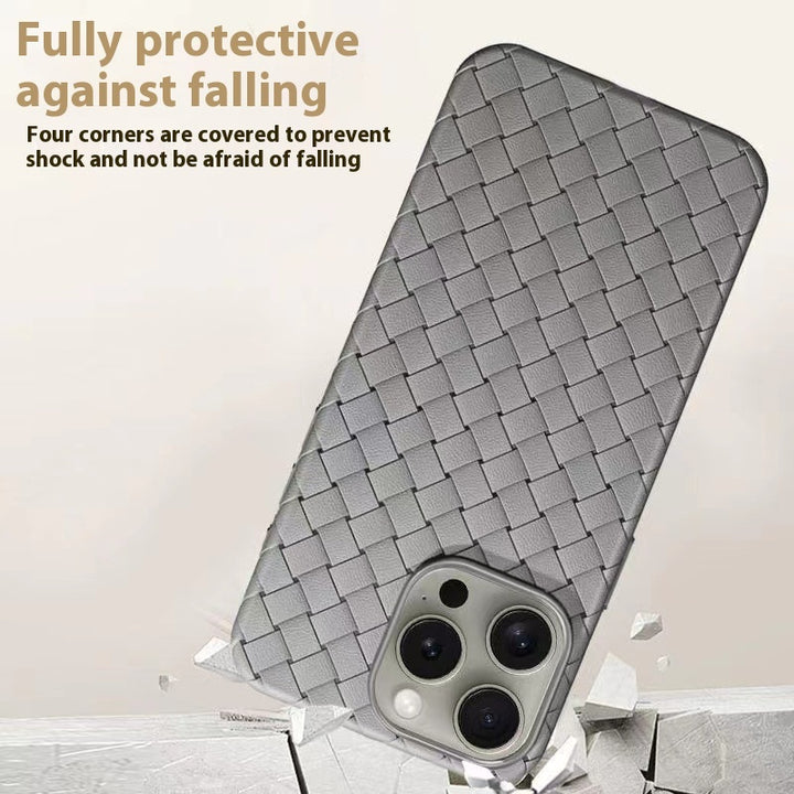 Case de téléphone à motif tissé Couverture protectrice résistante à la chaleur à la chaleur.