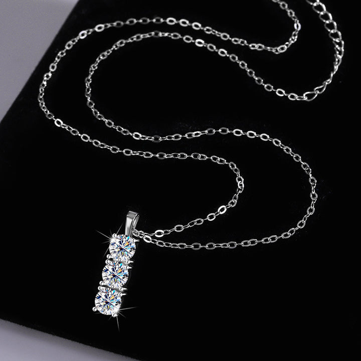 Moissanite Full Diamond Colier Simple pentru femei