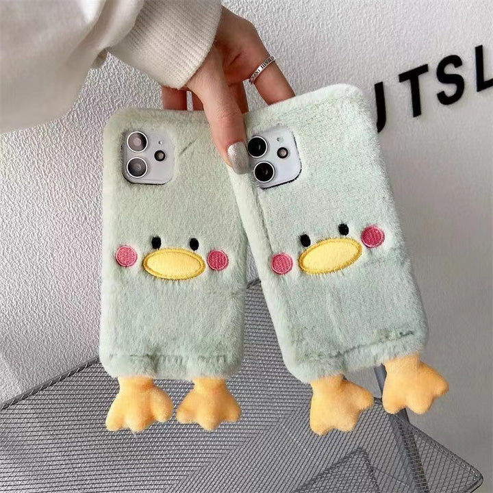 Plush Shell Super Cute Duck Suitable For 15Pro Winter