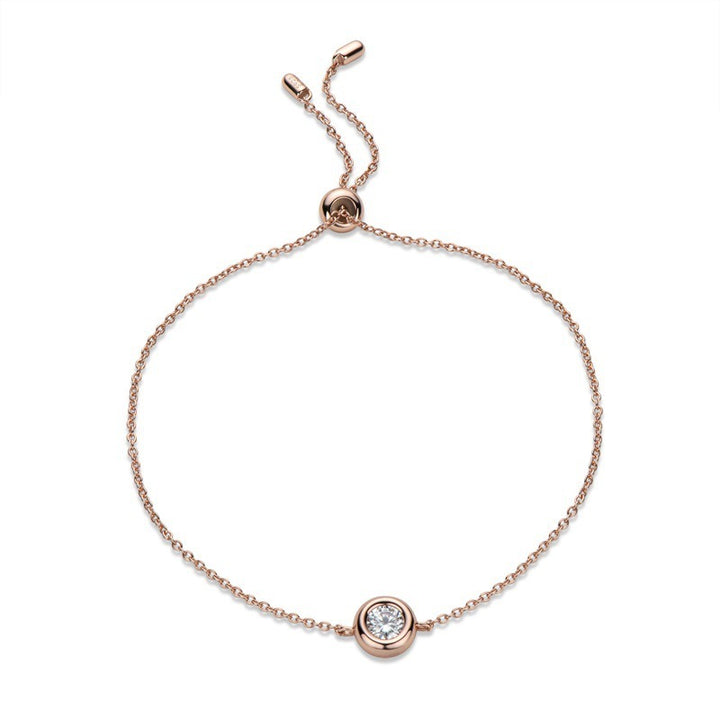 Ins -tyyli yksinkertainen rannekoru 925 sterling hopea timantti makea viileä