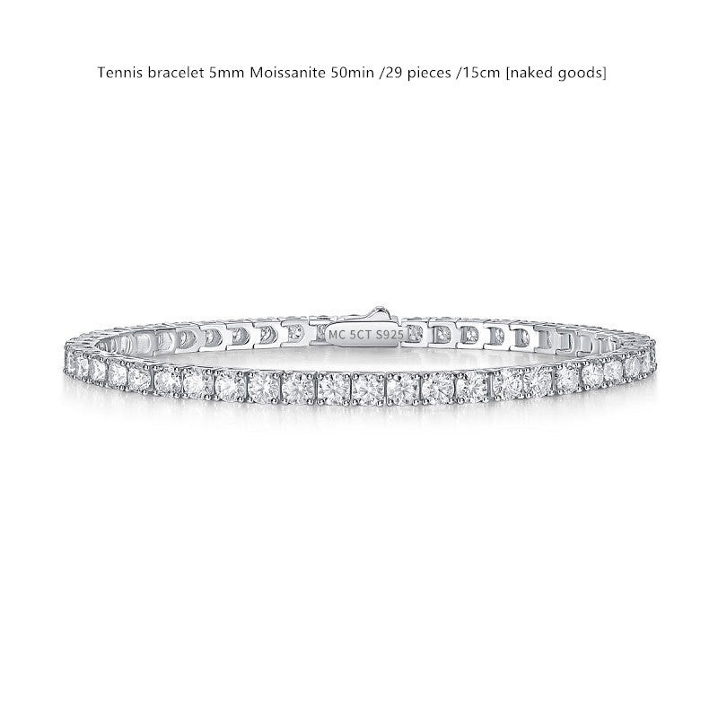 Sterling Silver D Color Moissanite Tennis Bracelet For Women