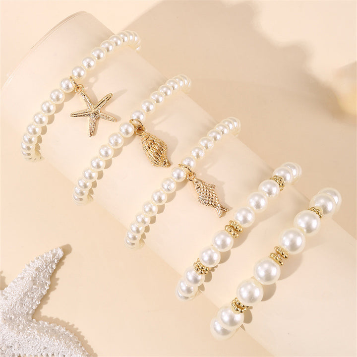 Pearl Armband Starfish Ocean Style Alloy Armband