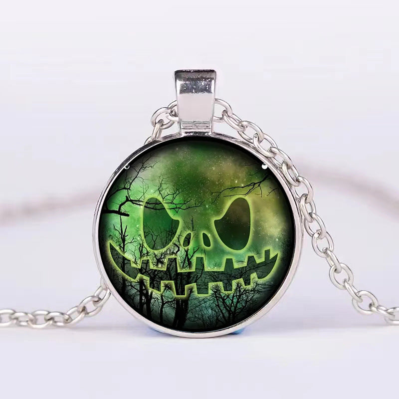 Halloween Round Pumpkin Ghost Bat ketting mannen en vrouwen persoonlijkheid sleutelbeen ketting mode sieraden accessoires