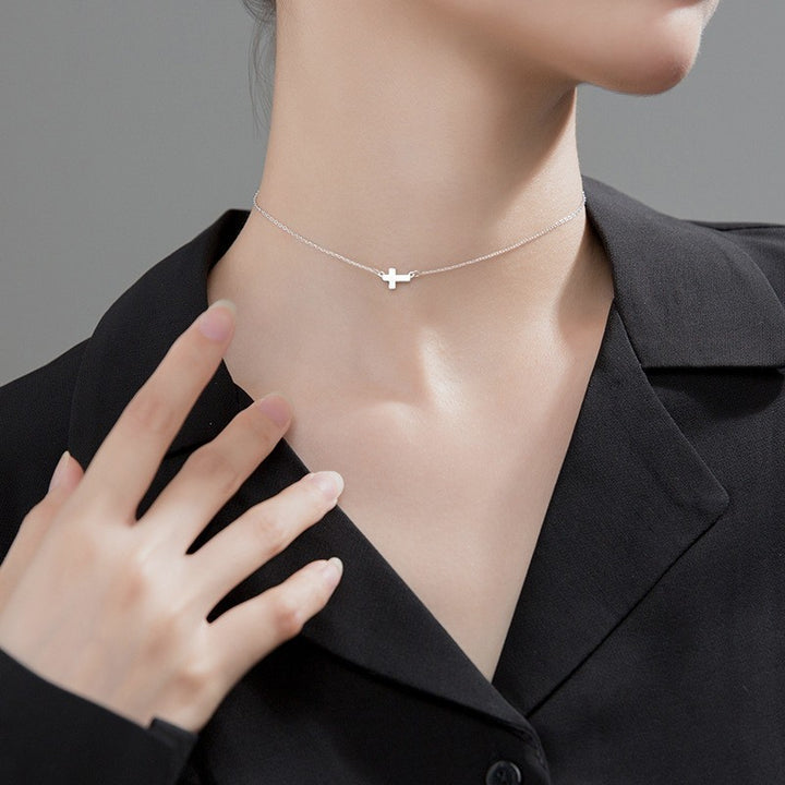 Einfacher Stil Fashion Cross Schlüsselbein Halskette