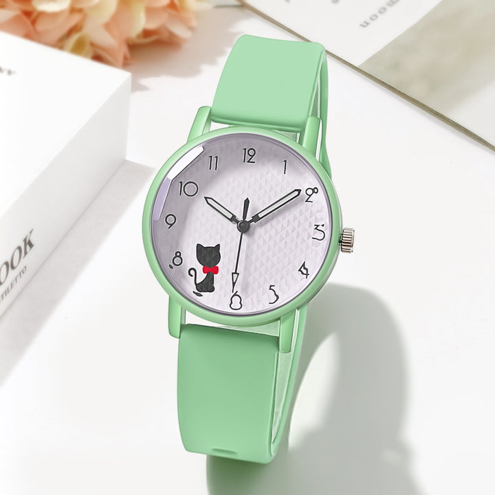 Étudiante étudiante en silicone Strap Quartz