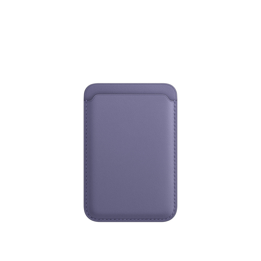 Compatible con Apple, la caja de protección de teléfonos móviles aplicables con soporte de tarjeta magnética Magsafe Case de cuero de cuero