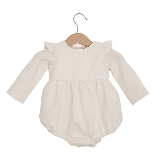 Baby Girl Rompers långärmad romper jumpsuits en