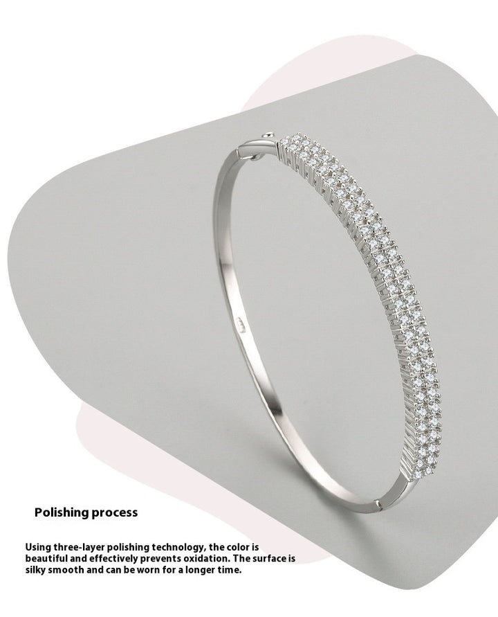 Bracelet de diamant de mode simple Swey Design Women S925 Silver Starry Sky