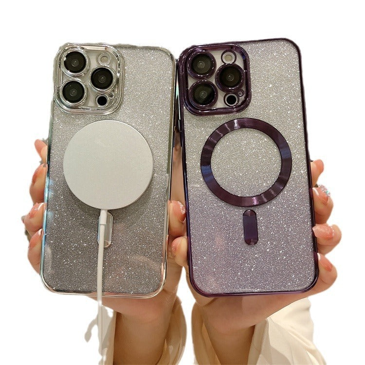 Magnetic Magnetic Phone Case Electroplating Soft Shell