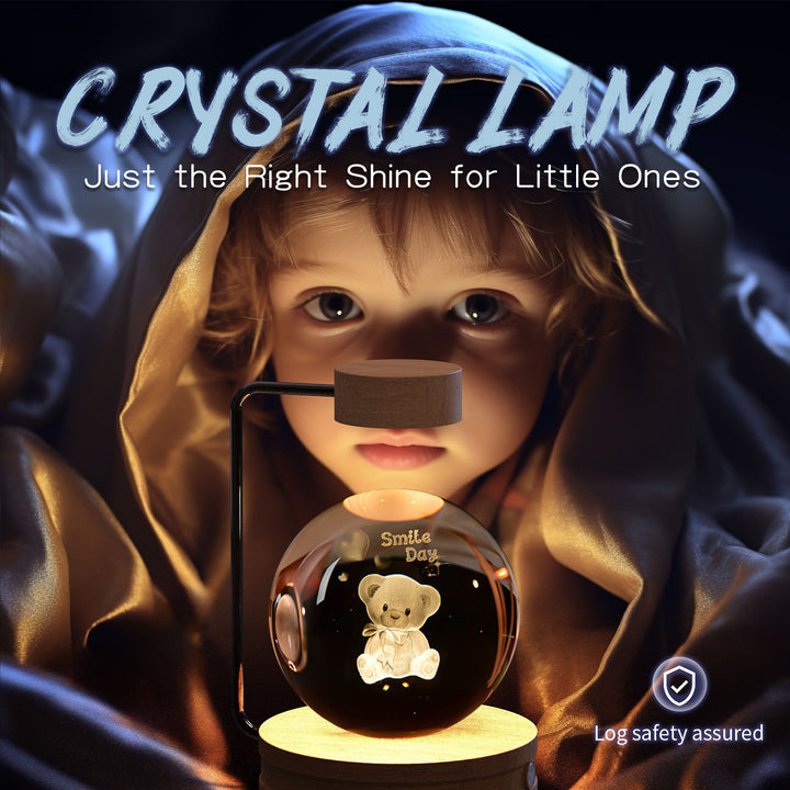 Crystal Ball Dinosaur Cosmic Night Night Light USB potencia cálida de la luz de la noche de la noche Lámpara de regalo de cumpleaños