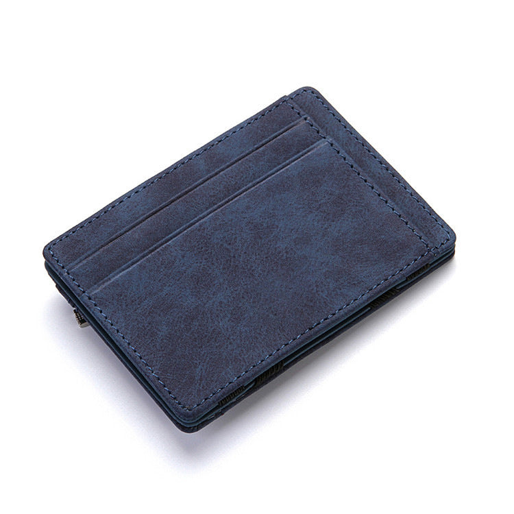 PU Creative Magic Wallet Flip Card Soporter Men's Lady's Wallet Zipper Coin Purse Corto