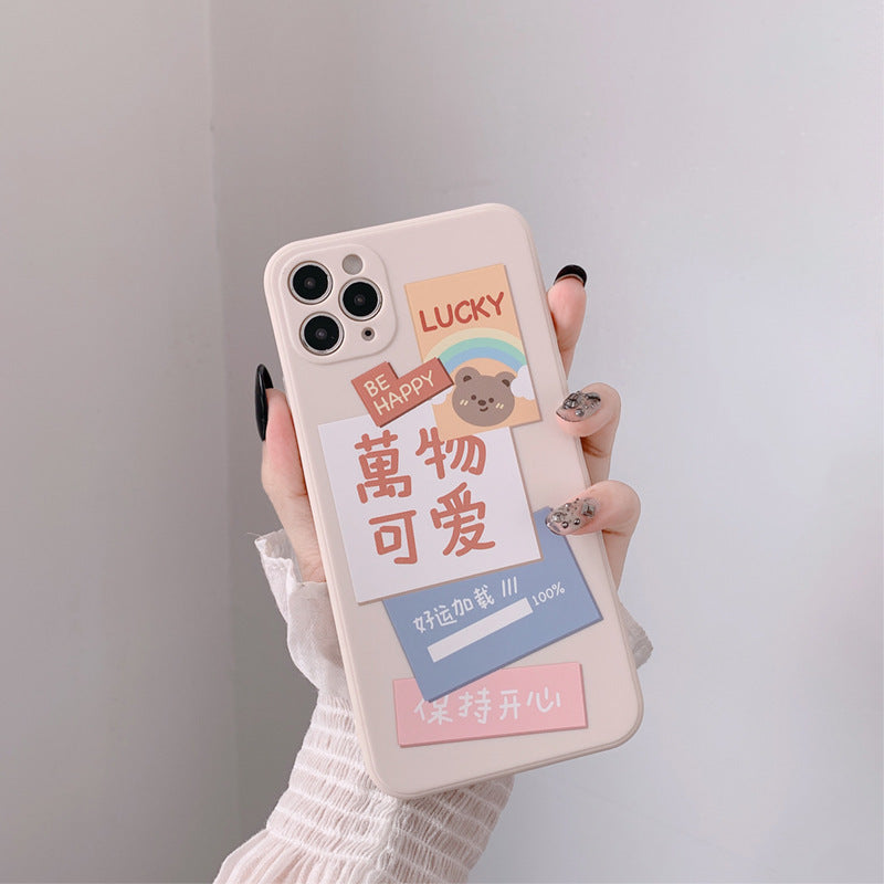 Milk Tea Bear mobiele telefoon Case All-Inclusive Camera