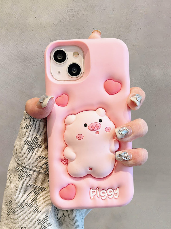 Expansion Pinch Pig Soft Silicone Cover Phone Case