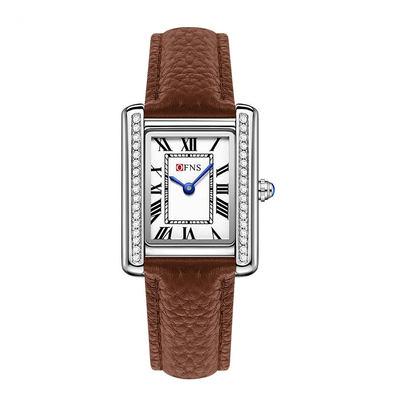 Retro Diamond Eingelegtes High-End-Frauen-Quarz-Uhr-Paar