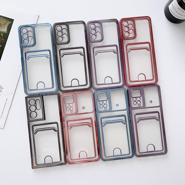 Elektroplierende Kartenhalter Telefonhülle Anti-Rutsch-Muster Silikongehäuse
