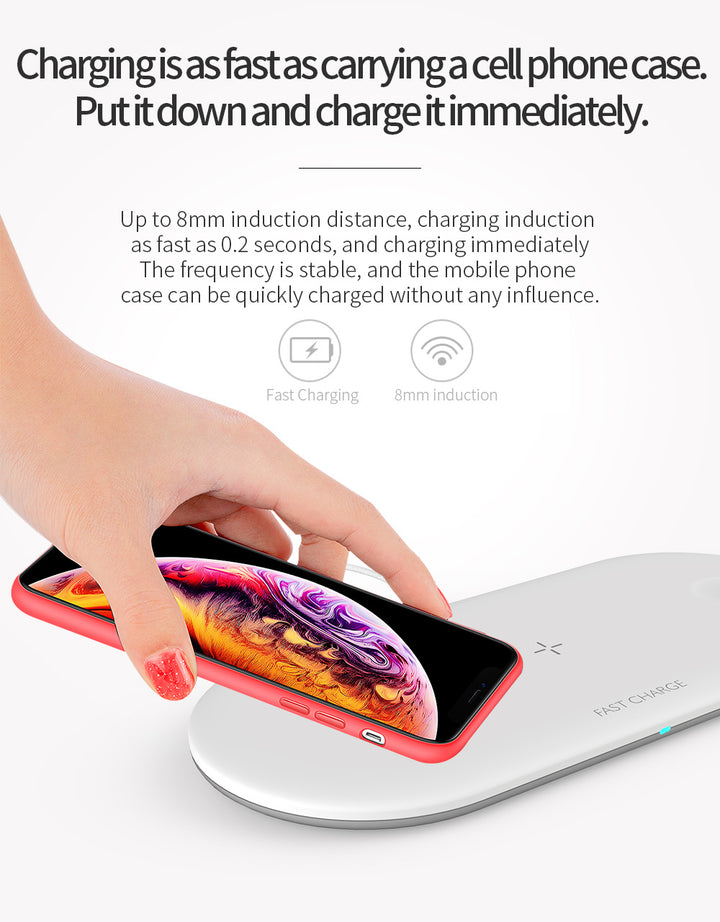Compatibel met Apple, mobiele telefoon Desktop draadloos opladen drie-in-één iWatch Charger