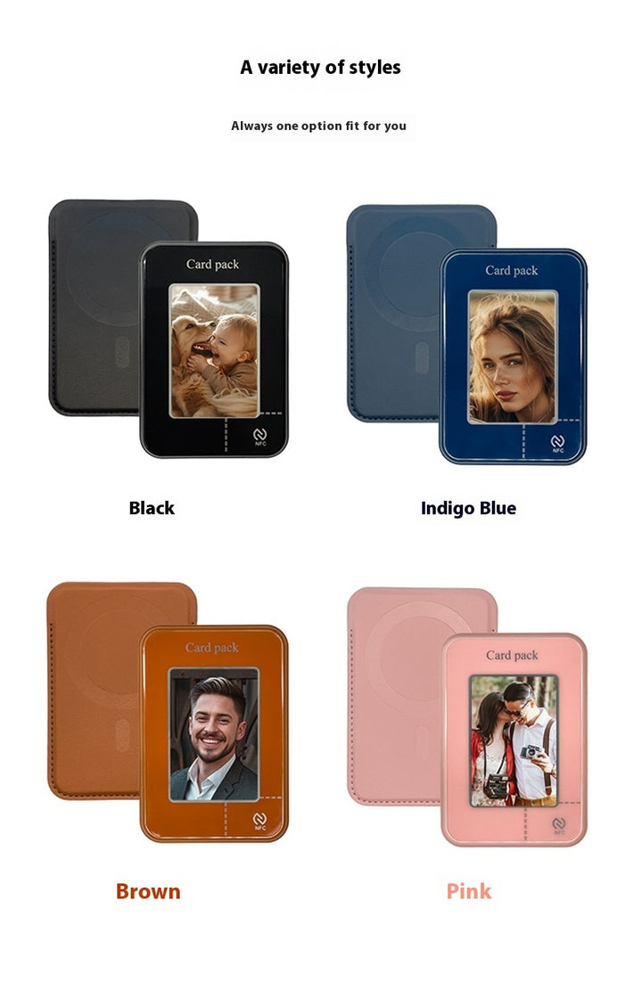 E-ink Screen Card Holder Magnetic Bracket Phone Case