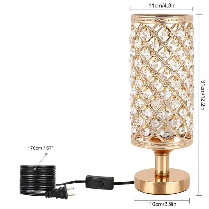 Nueva lámpara de mesa de cristal moderna con personalidad elegante y decoración cálida para la noche para el dormitorio y la sala de estar