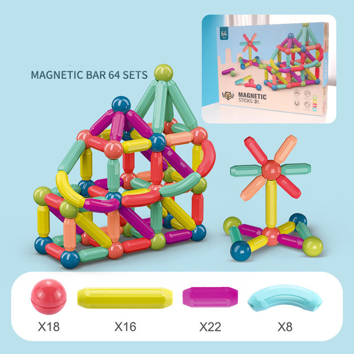 赤ちゃんのおもちゃ玩具磁気棒ビルディングブロックゲーム磁石子供は子供のために子供の磁石を設定します磁気おもちゃのレンガ