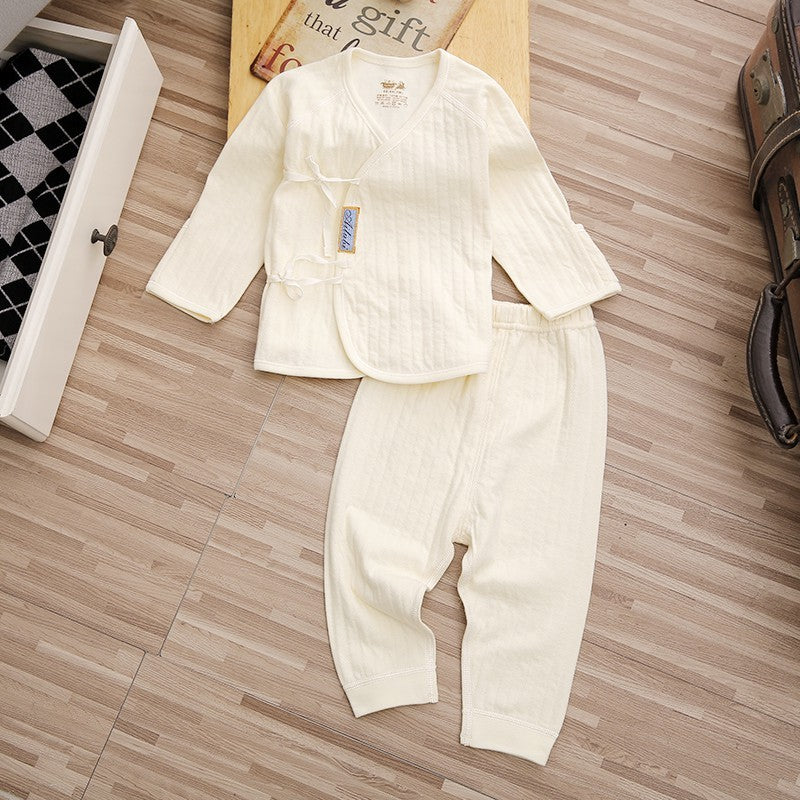 Babykläder bomullsbenelösa underkläderuppsättningar