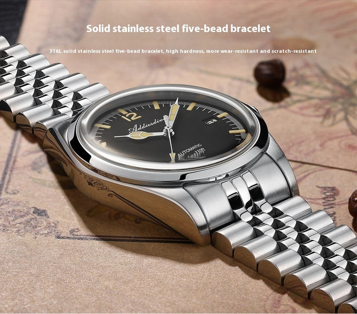 Reloj mecánico automático de acero inoxidable 316L