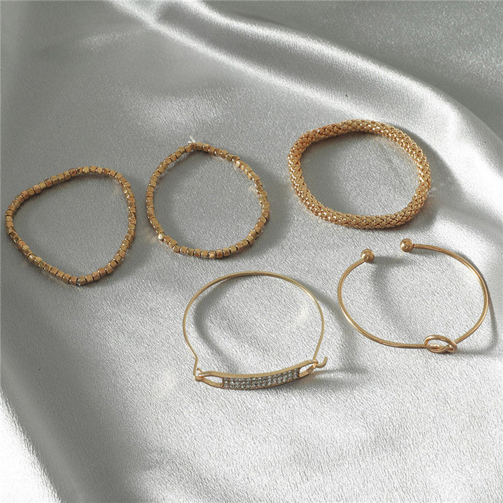5-delige set Europese en Amerikaanse vintage kettingarmbanden