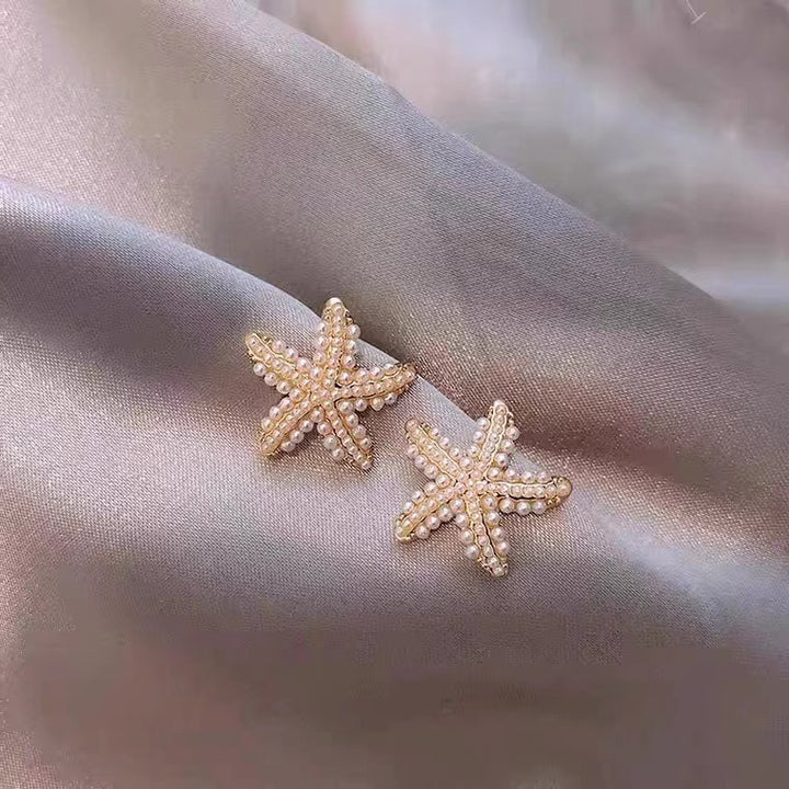 Sea Star Ears -шпильки женский деликатный дизайн серьгов