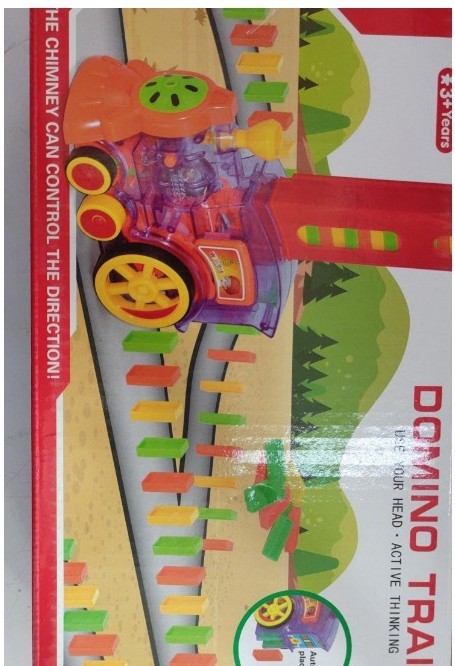 Domino Train Toys Baby Toys Puzzle Automatic Release Licensing Electric Building Blocs Train Toy