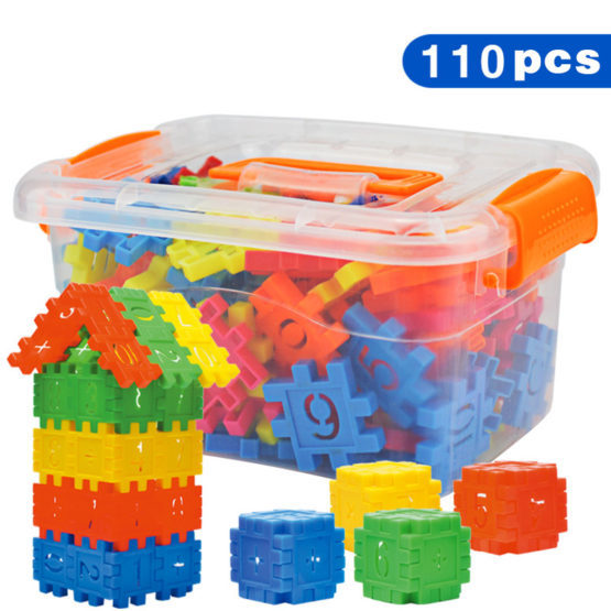 110pcs Set DIY Lepin Bausteine ​​Jungen und Mädchen 3D -Blöcke Lustige pädagogische Mosaikspielzeug für Kinder Blockspielzeuge
