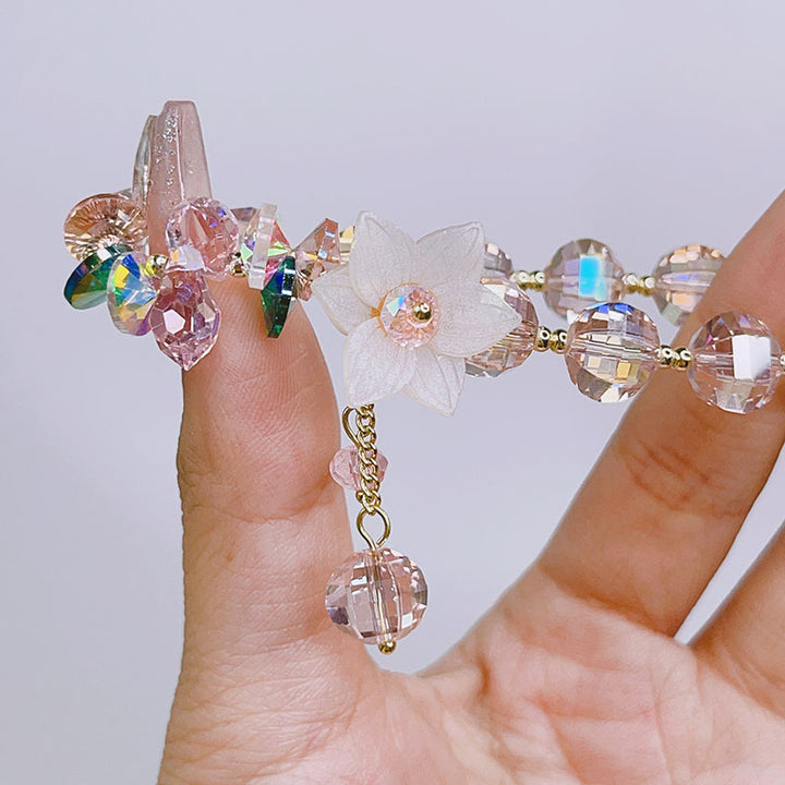 Большой лепесток красочный цветочный кристалл браслет