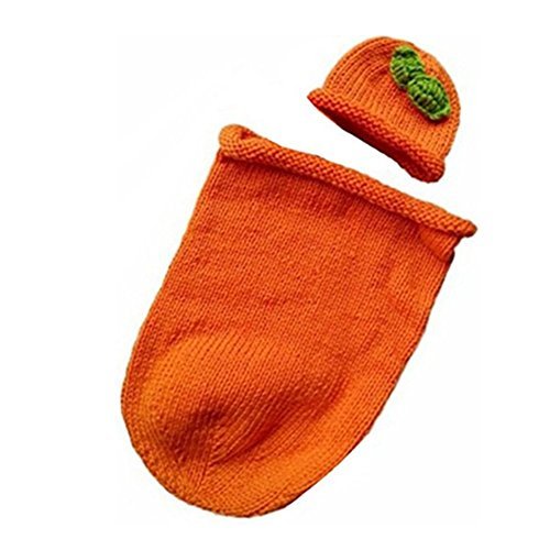 Calabaza de calabaza para bebés tejido de lana hecha a mano