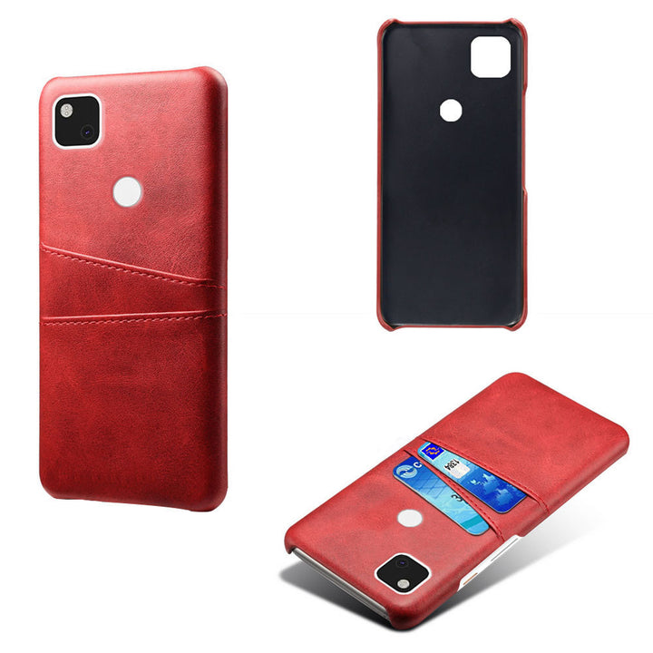Applicable To Pixel4a Phone Case Pixel 4A Mobile Phone Double Card Protection Leather Case