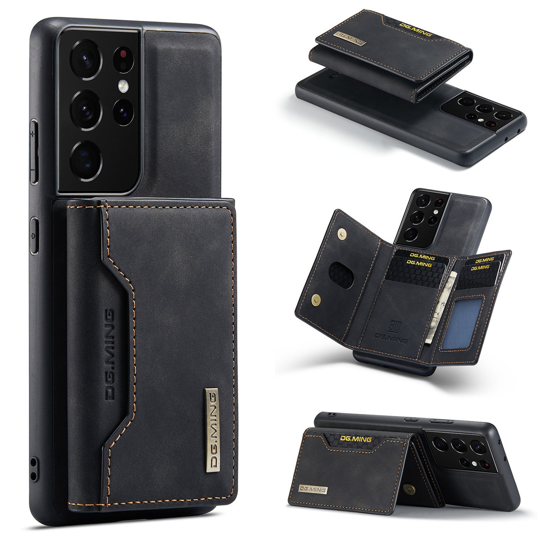 Magnetic Card Mobile Phone Case Protective Leather