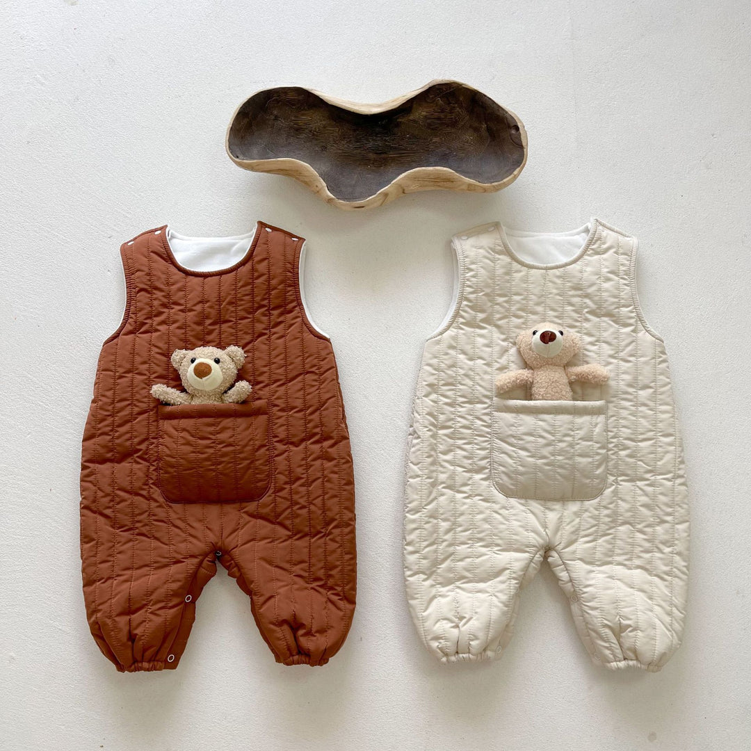 Baby Warm All-match gewatteerd Romper Tide