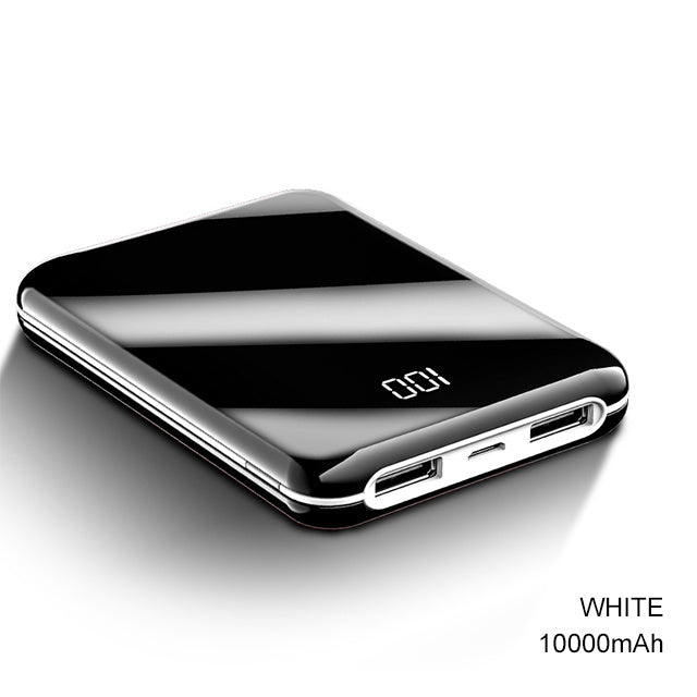 10000mAh Power Bank Ulkoinen akkupankki 8W Quick Charge PowerBank Portable Latuger, jossa on kaksois USB -lähtö puhelimeen