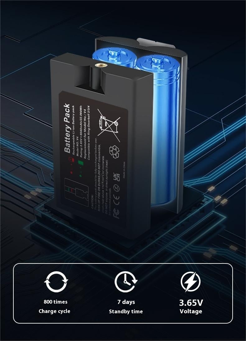 V4 Batterie de porte de porte SM002 Sonnette vidéo