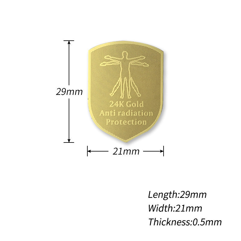 Adesivo per cellulare a forma di scudo a forma di oro