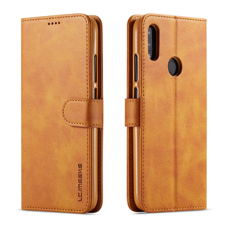 Retro Business Calfskin Flip Stand Phone Case 7A Anti-Fall Protective Case